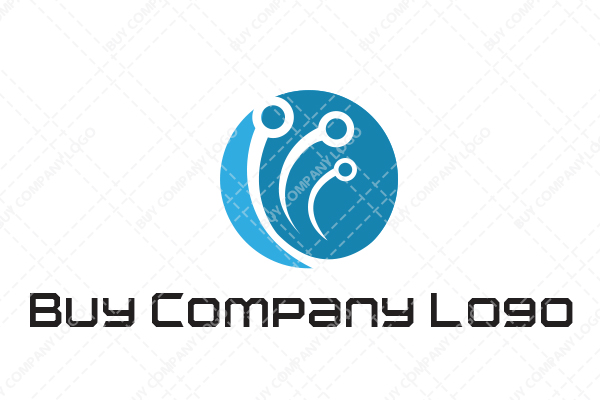 Circle Abstract within it Nodes Logo